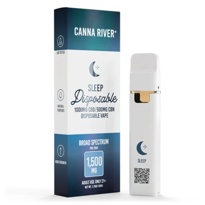 Canna River Sleep Disposable Vape | 2g Broad Spectrum CBD + CBN (THC-Free)