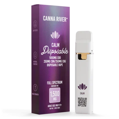 Canna River Calm Disposable Vape | Full Spectrum CBD + CBN + CBG + THC | 2g