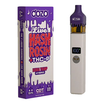 Dozo Live Hash Rosin THC-P 3.5g Disposable Vape - Bubba Trump (Hybrid)