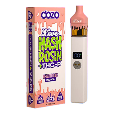 Dozo Live Hash Rosin THC-P 3.5g Disposable Vape - Gellati Glue (Indica)