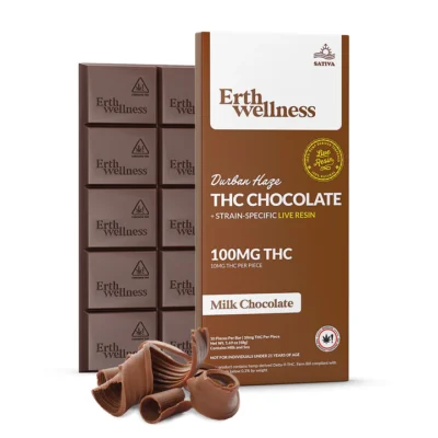Erth Wellness Delta9 THC Chocolate Bar Live Resin 100mg