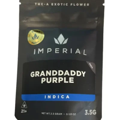 Granddaddy Purple – THCA Flower 3.5g Indica, Zaza 25.91%