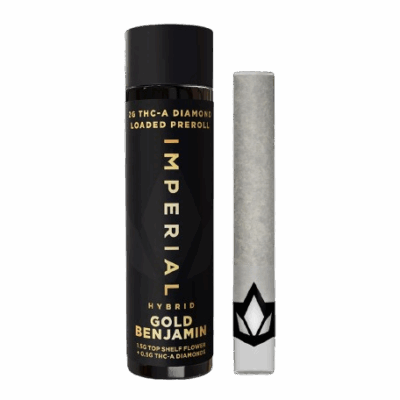 Imperial Gold Benjamin THCA Diamond Loaded Preroll 2g | Hybrid Potency
