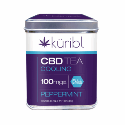 Küribl Full Spectrum CBD 100mg Tea with Cooling Peppermint - 10ct
