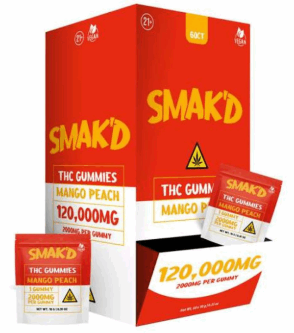 TKO Smak'd Exotic Blend Infused Delta9 THC Gummies 2000 MG