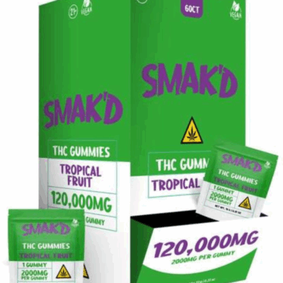 TKO Smak’d Exotic Blend Infused Delta9 THC Gummies 2000 MG