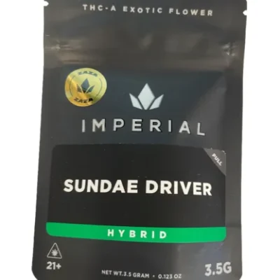 Imperial Sundae Driver THCA Exotic Flower (Zaza) 3.5g | Indoor Exotic Hybrid | 26.51%
