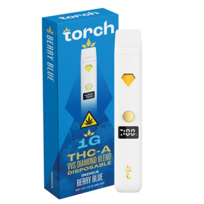 Berry Blue THC‑A VVS Diamond 1G Disposable – Indica strain by Torch