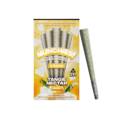 Delta Munchies – THC-A Diamond Infused Prerolls – Tangie Nectar