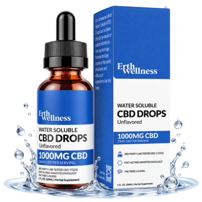 Erth Wellness Fast-Acting Water Soluble THC-Free CBD Drops Unflavored 30mL