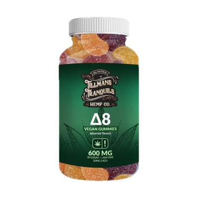 Tillmans Tranquils Delta-8 Vegan Gummies 600mg – Assorted Flavors – 30 Count