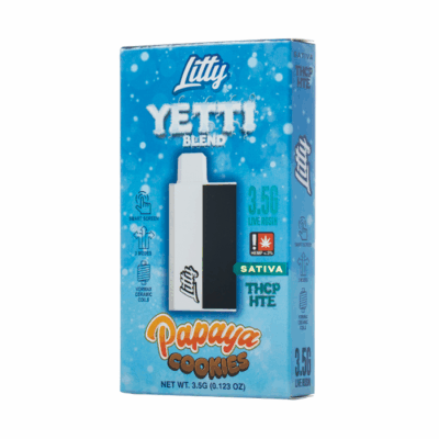 Litty – Yetti Blend | THCP + HTE | 3.5g Disposable Papaya Cokkies