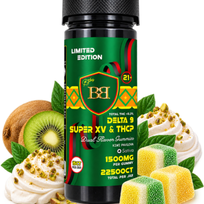 Bud Buddy Super XV Delta 9 THC + THCP Dual Flavor Gummies 22500mg – 15 Count
