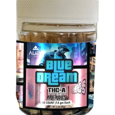 THC-A Diamond Infused Preroll Jar | Blue Dream Sativa | 40% THC-A