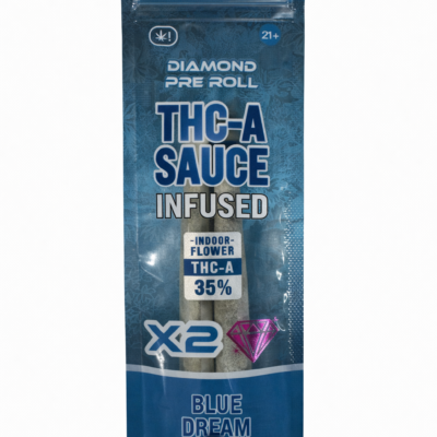 Lost THC Blue Dream THCa sauce infused pre-rolls 35 percent THCa 2ct 4g sativa