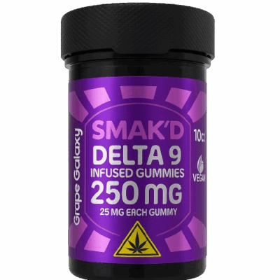 Smak’d Delta 9 Grape Galaxy 250mg Gummies