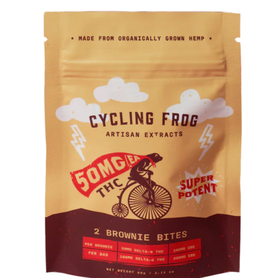 Cycling Frog Chocolate Brownie Bites 50mg THC + 100mg CBD 2ct
