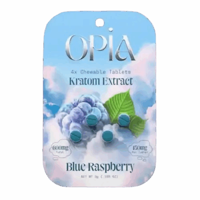 Opia – Blue Raspberry Kratom Extract Tablets 600mg