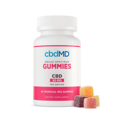 cbdMD Broad Spectrum CBD Gummies Tropical Mix 50mg