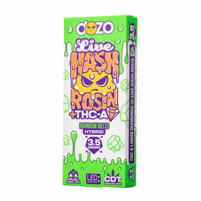 Dozo – Live Hash Rosin + THCA Liquid Diamonds Disposable | Rainbow Belts Hybrid | 3.5g