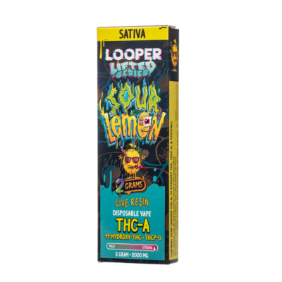 Looper XL Lifted Series Live Resin Disposable Vape 3G Sour Lemon Sativa