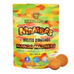 Muha Meds – Mango Madness Melted Diamonds Gummies | D9 • THCP • CBD | Hybrid | 3000mg | 10ct