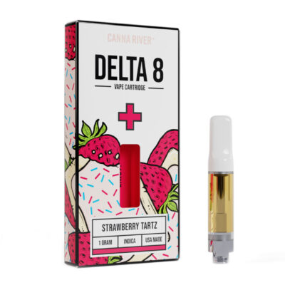 Canna River Delta 8 THC Vape Cartridge - Strawberry Tartz (Indica)