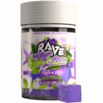 Rave Kratom Numb Targeted Extract Gummies Sour Grape 10 count jar