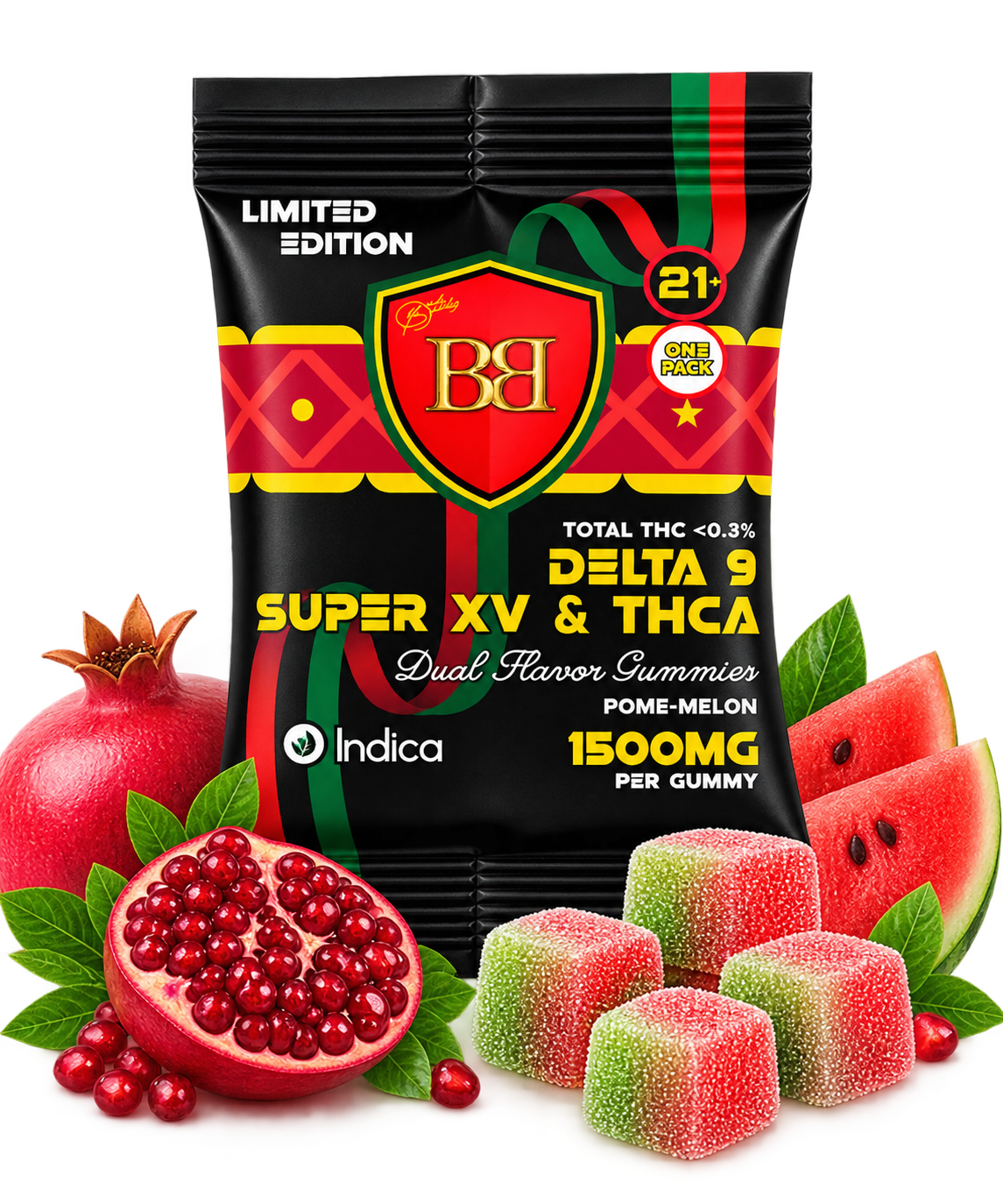 Bud Buddy THCA Delta 9 Super XV Gummies Dual Flavor 500mg