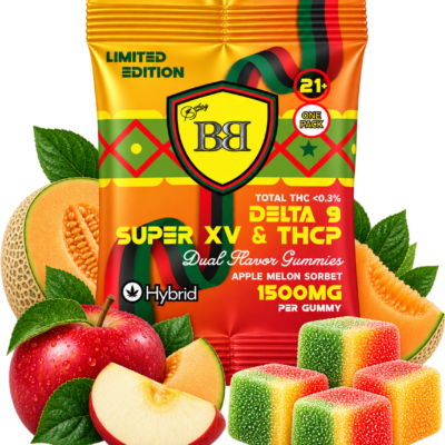Bud Buddy Super XV Delta 9 THC + THCP Dual Flavor Gummies 1500mg 1 Count