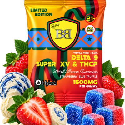 Bud Buddy Super XV Delta 9 THC + THCP Dual Flavor Gummies 1500mg 1 Count