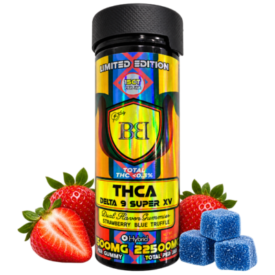 Bud Buddy THCA + Delta 9 THC + Super XV Dual Flavor Gummies 22500mg – 15 Count