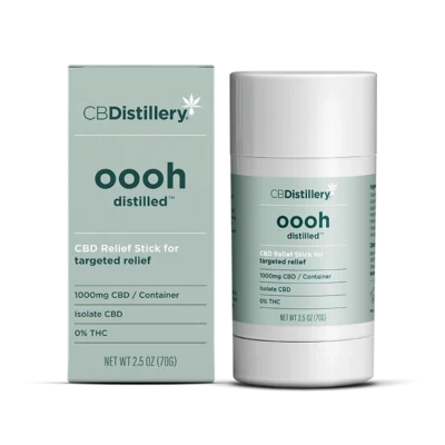 CBDistillery  oooh Distilled Isolate CBD Targeted Relief Stick –1000MG – 2.5 oz
