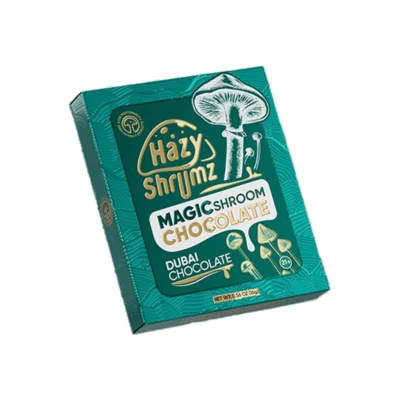 Hazy Shrumz Magic Shroom Chocolate Dubai Chocolate bar mushroom chocolate packaging