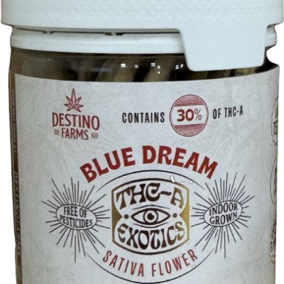 Destino Farms Blue Dream THCA Exotics 40 count 1.2g pre rolls jar