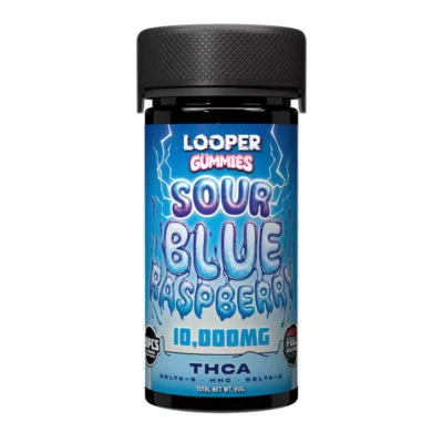 Looper THCA Sour Blue Raspberry Gummies 10000mg