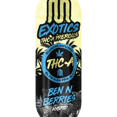 Exotics THCA Diamond Infused Pre-Rolls Ben N’ Berries Hybrid 1.5g 2
