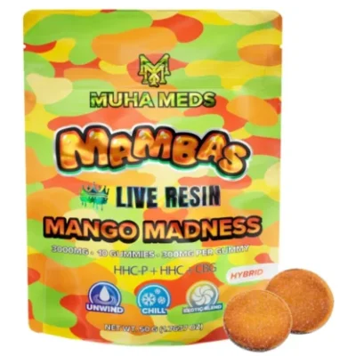 Muha Meds, Muha Meds Mambas, Live Resin Gummies, Mamba Gummies, Mango Madness, Very Berry, 3000mg Gummies, Hemp Gummies, Delta Gummies, HHC Gummies, HHC-P Gummies, CBG Gummies, Hybrid Gummies, Indica Gummies, Edibles, Hemp Edibles, High Potency Gummies, USA Grown Hemp, Third Party Lab Tested