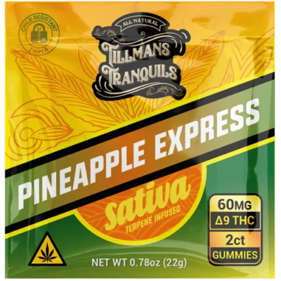 Tillmans Tranquils Pineapple Express Delta-9 THC Gummies 60mg Sativa