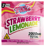Treats High Dose Strawberry Lemonade Gummies 2000mg THCP Delta-9 Delta-8 2 Pack