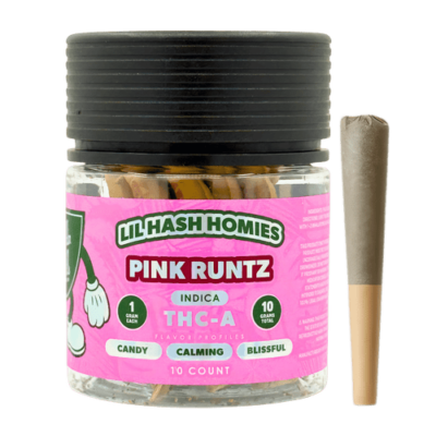 Hidden Hills Lil Hash Homies Pink Runtz THCA Hash Hole Pre-Rolls 10 Count
