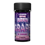 Looper THCA Sour Grape Gummies 10000mg jar