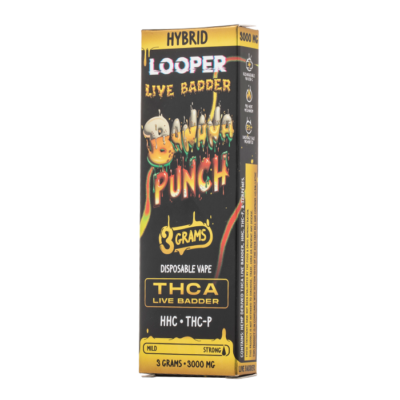 Looper Live Badder THCA Disposable Vape 3G Banana Punch Hybrid