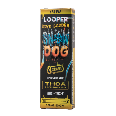Looper Live Badder THCA Disposable Vape 3G Snow Dog Sativa