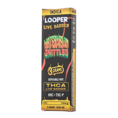 Looper Live Badder THCA Disposable Vape 3G Watermelon Zkittlez Indica