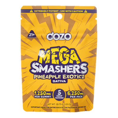Dozo Mega Smashers Hemp Gummies 6250mg 5 Count