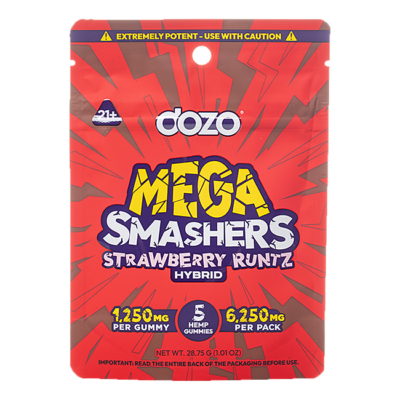 Dozo Mega Smashers Hemp Gummies 6250mg 5 Count