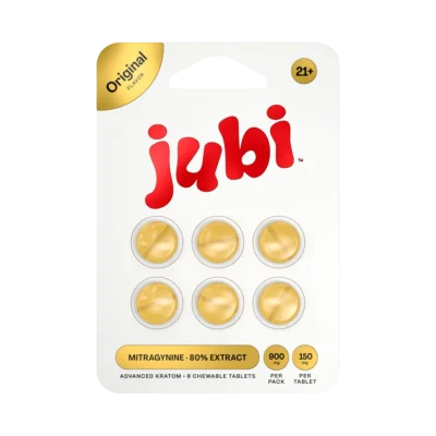 Jubi Advance 80% Mitragynine chewable kratom tablets 150mg original flavor
