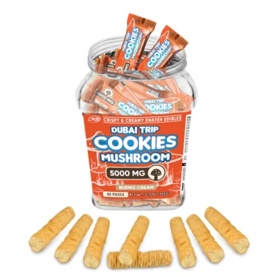 Dubai Trip Cookies Mushroom 5000mg Bueno Cream 1ct Crispy Creamy Kanafeh Edible