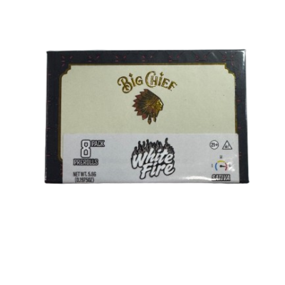 big chief premium thca pre rolls 8 pack 0.7g white fire sativa